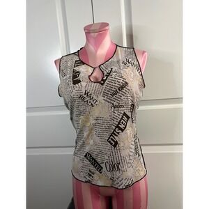 News Paper Y2K Tank Top Size Large‎